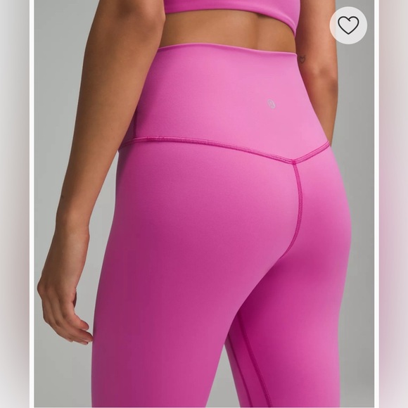 NWT Lululemon Align High Rise Leggings 28” - Pow Pink Tone Size 6 - Picture 7 of 12